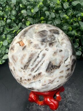 Sphalerite Druzy Sphere Crystal Ball with Cave – Sparkling Geode Mineral 71mm